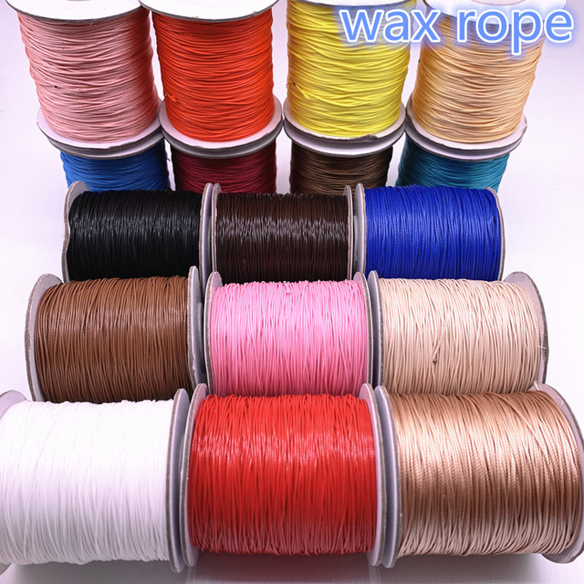 0.5 0.8 1.0 1.5 2.0mm Waxed Cord Waxed Thread Cord String Strap Necklace  Rope Bead